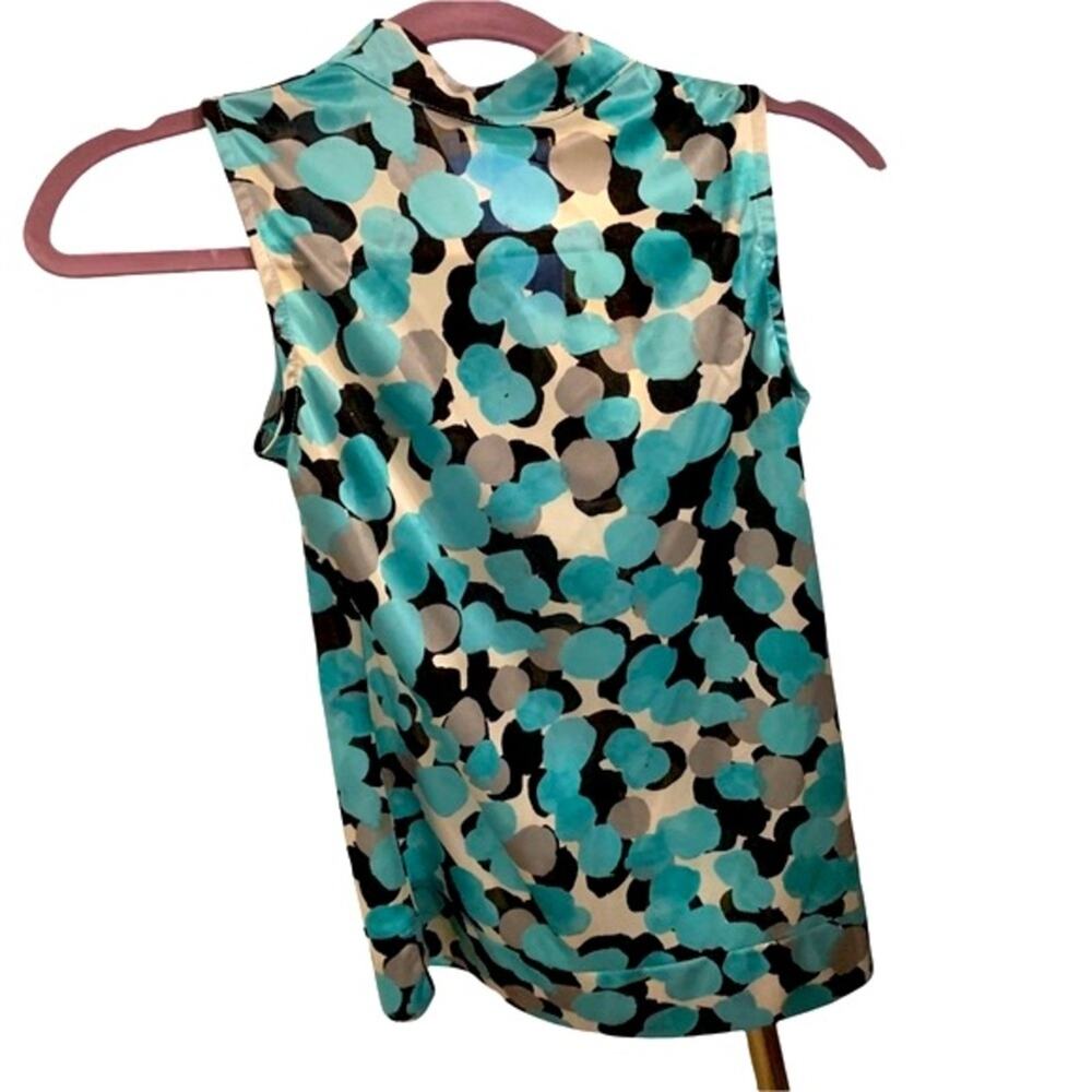 ALFONI cowl neck top. Turquoise and black. Size XS‎ - Picture 3 of 5